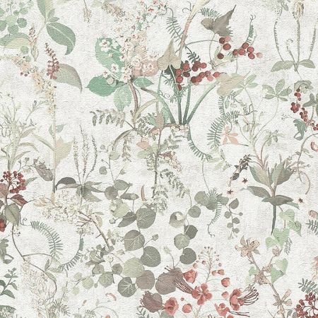 Обои AS Creation Original View 38825-2 Винил на флизелине 0531005 КрасныйЗеленый ЛистьяЦветы 3040₽
