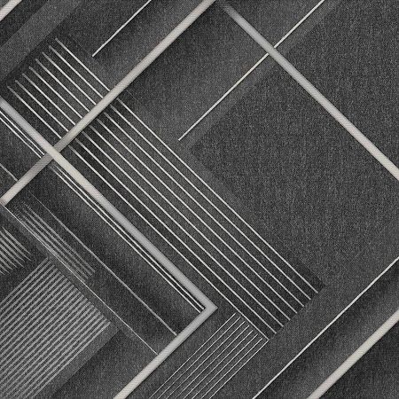 Обои Accento Modern 286899 Винил на флизелине (1,06*10,05) Черный/Серебряный, Геометрия/Абстракция