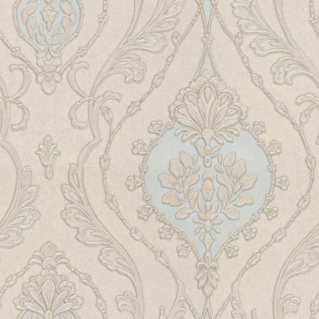 Обои Fipar Grand Classic R 28014 Винил на флизелине (1,06*10,05) Бежевый/Голубой, Орнамент