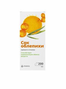 Vitateka Сок облепихи прямого отжима 200 мл