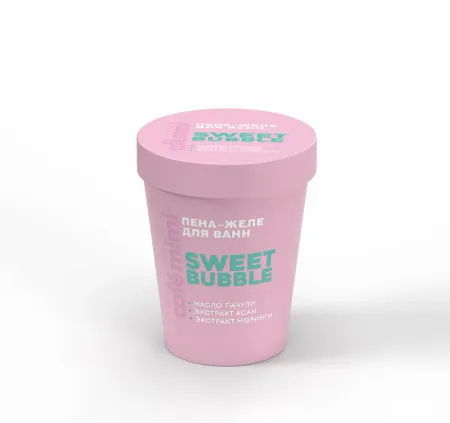 Пена-желе для ванн SWEET BUBBLE, стакан 200мл CAFE MIMI COLOURS