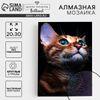 Алмазная мозаика с частичным заполнением на холсте