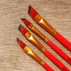 Кисть для рисования набор 4 шт. синтетика плоские