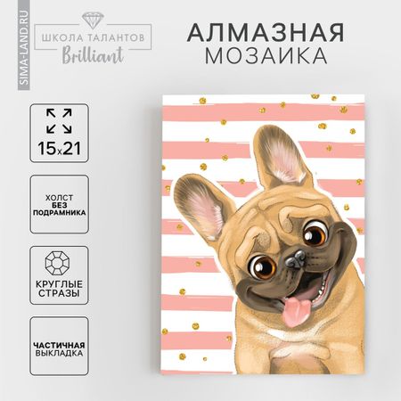 Алмазная мозаика с частичным заполнением на холсте