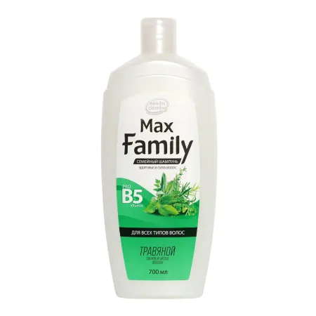 Семейный шампунь "MaxFamily" для всех типов волос ТРАВЯНОЙ, 700 мл