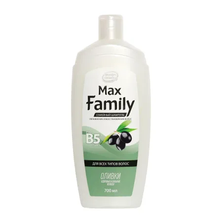 Семейный шампунь "MaxFamily" для всех типов волос ОЛИВКИ, 700 мл