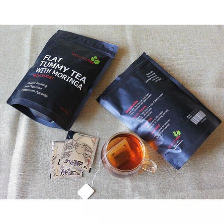 28-дневный органический чай Flat Tummy с премиальной морингой и детокс-смесью для снижения веса 3g*28sachets/pack moringa tea
