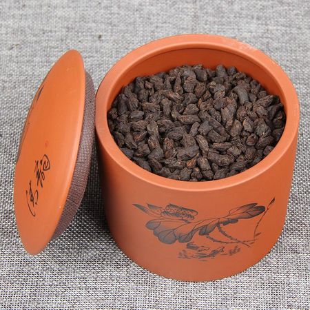Чай выдержанный Мэнхай Ископаемый 250г (Фиолетовая банка с песком) 250g