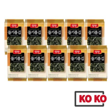 [Dongwon] YangBan Korean Perilla масло морских водорослей 4,5 г x 10 упаковок