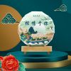 2021 Fuding Shou Mei Белый чай Праздник лодок-драконов Сувенирный чайный торт Деревянный ароматизатор Бай Ча Торт 350 г 350g