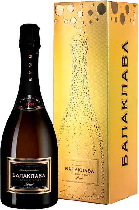 Balaklava Chardonnay Brut Crimea Zolotaya Balka (gift box)