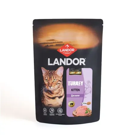 Landor Monoprotein сухой корм для котят, с индейкой - 0,4 кг
