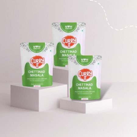 CURRYiT Chettinad Masala Паста карри быстрого приготовления, просто добавьте баранину, курицу (Пакет из 3) Pack of 3