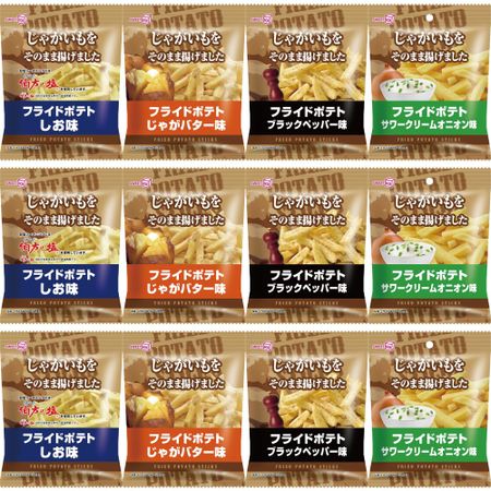 [Эксклюзив Amazon.co.jp] Дегустационный набор картофеля фри Sweet Box (Шио, картофельное масло, черный перец, сметана, лук) 4 типа, по 3 шт. каждого