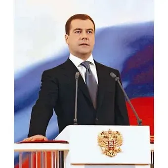 Сувенир, Феникс, Магнит, "Медведев" ,4,5х5,5 см, в ассортименте