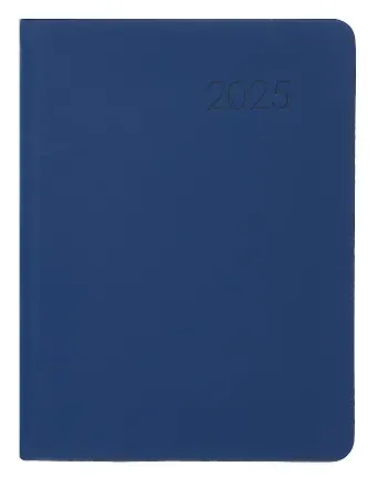 Ежедневник дат. 2025г А6 176л "Paragraph" синий, 7Б, тв.переплет, иск.кожа, термотиснение, покрытие Soft Touch, скругл.углы, тонир.блок, ляссе, инд.уп