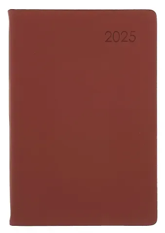 Ежедневник дат. 2025г. А5 176л "Paragraph" миндальный, 7Б, тв.переплет, иск.кожа, покрытие Soft Touch, термотиснение, тонир.блок, скругл.углы, вырубка, ляссе, инд.уп