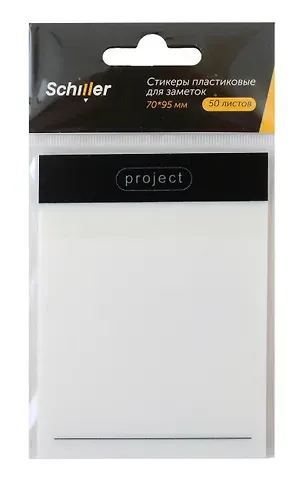 Блок бумаги 95*70 самоклеящийся 50л нелин. "Notes" пластик, Schiller