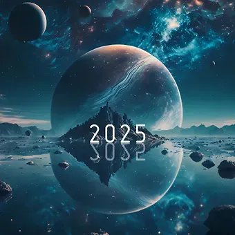 Календарь 2025г 320*320 "Космос" настенный, на спирали