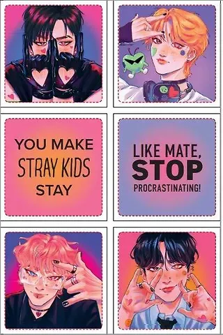 Stray Kids. Набор 3D стикеров (6 штук)