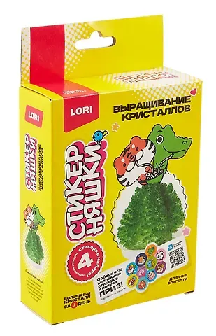 Выращивание кристаллов Стикерняшки "Длинные спагетти", зелёный кристалл