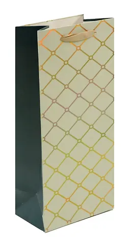 Пакет бутылочный 34.5*12.5*10 "Ромбики" бум.мат.ламинат