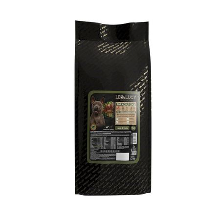 Leo ampLucy сухой полнорационный корм для собак средних пород с ягненком травами и биодобавками - 12 кг 6938₽