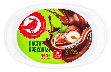 Паста ореховая АШАН Красная птица с какао, 350 г