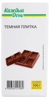 Плитка кондитерская Каждый день темная, 100 г