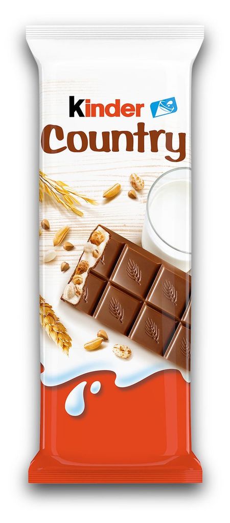 Шоколад молочный Kinder Country с молочно-злаковой начинкой, 23,5г