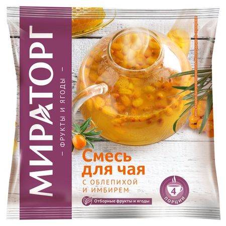 Смесь ягодная для чая Мираторг облепиха имбирь замороженная, 300 г