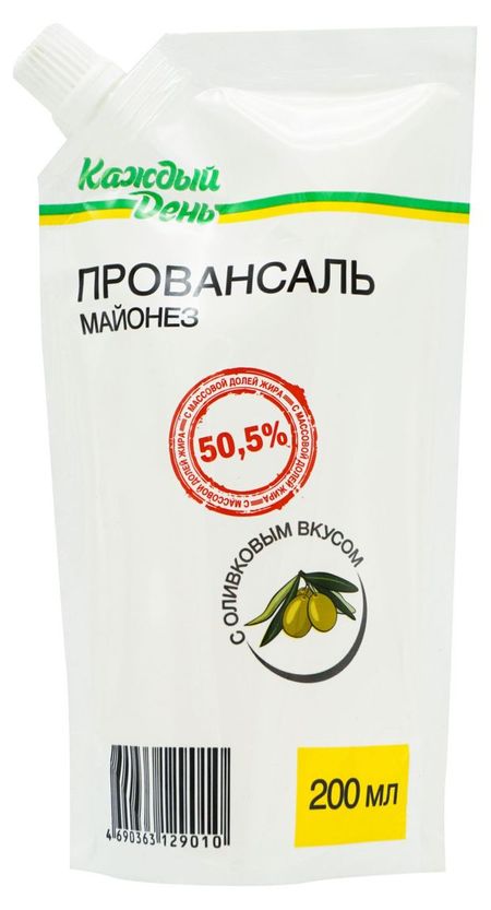 Майонез Каждый День оливковый 50,5%, 200 мл