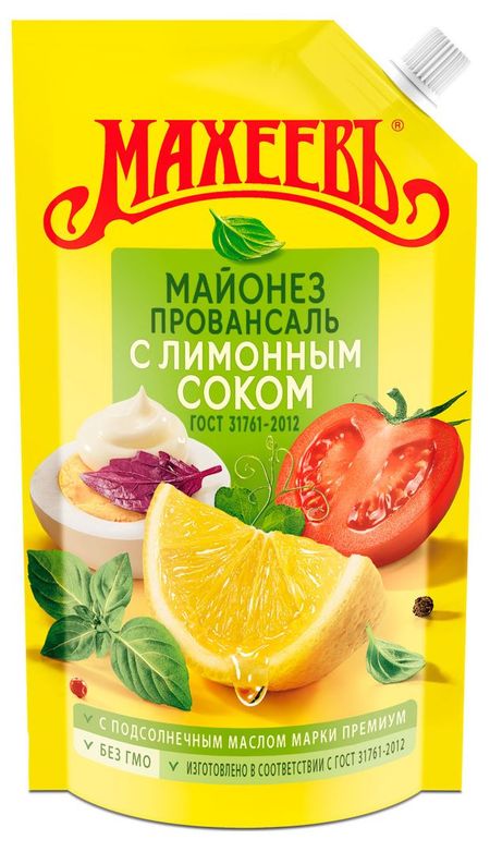 Майонез МАХЕЕВЪ Провансаль с лимонным соком 67%, 380 г