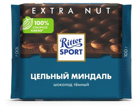 Шоколад темный Ritter Sport Цельный миндаль, 100 г