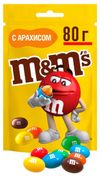 Драже M&amp;M's с арахисом и молочным шоколадом, 80 г