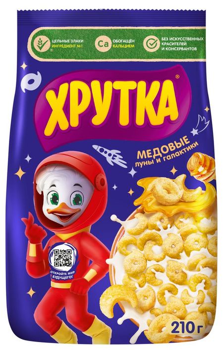 Готовый завтрак ХРУТКА Медовый обогащенный кальцием, 210 г
