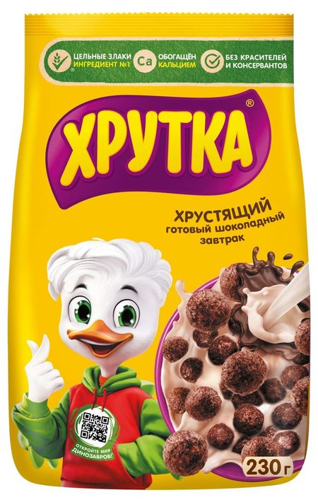 Готовый завтрак ХРУТКА шоколадный обогащенный кальцием, 230 г