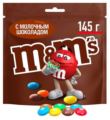 Конфеты M&M's Драже c молочным шоколадом для компании, 145 г
