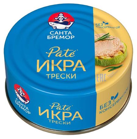 Икра трески Санта Бремор Pate, 90 г
