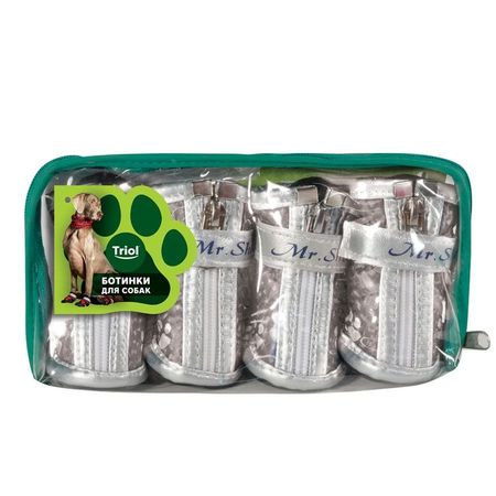 Triol ботинки для собак quotЛапки quot серебряные размер XL 55х45х55 мм - 4 шт 1215₽