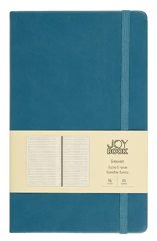 Книга для записей А5 96л лин. "Joy Book. Летние сумерки" иск.кожа, тонир.блок, скругл.углы, ляссе, резинка, карман на задн.форзаце