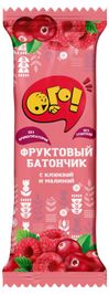 Батончик фруктовый ОГО! клюква малина, 30 г