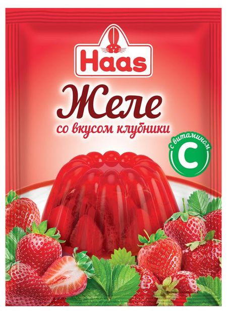 Желе десертное Haas клубника, 50 г