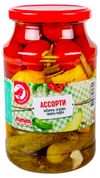 Ассорти овощное АШАН Красная птица маринованное с кабачками, 900 г
