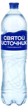 Вода питьевая Святой Источник с газом, 1,5 л