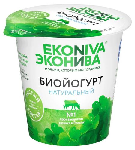 Биойогурт ЭкоНива натуральный 3,2%, 125 г