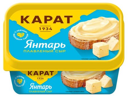 Сыр плавленый Карат Янтарь 45% БЗМЖ, 400 г