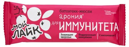 Батончик злаковый Мой Лайк арония для иммунитета, 25 г
