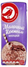 Коктейль молочный АШАН Красная птица шоколадный 2% БЗМЖ, 200 мл