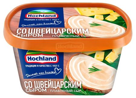 Сыр плавленый со швейцарским сыром Hochland БЗМЖ, 400 г
